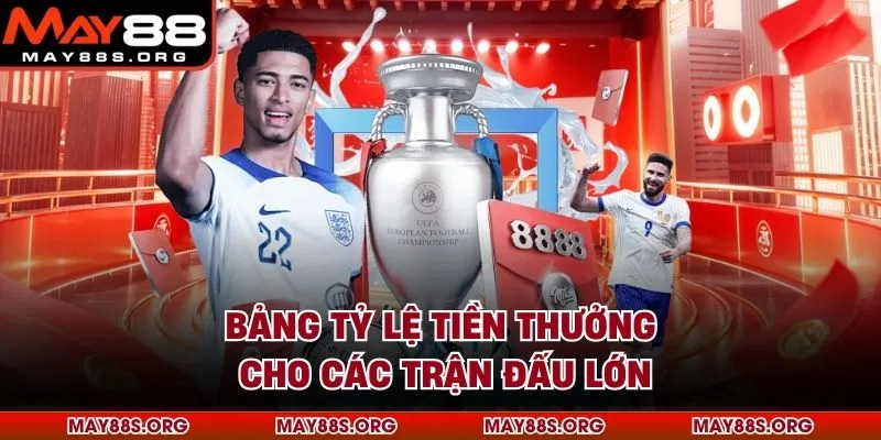 Bảng tỷ lệ tiền thưởng cho các trận đấu lớn